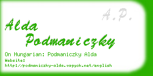 alda podmaniczky business card